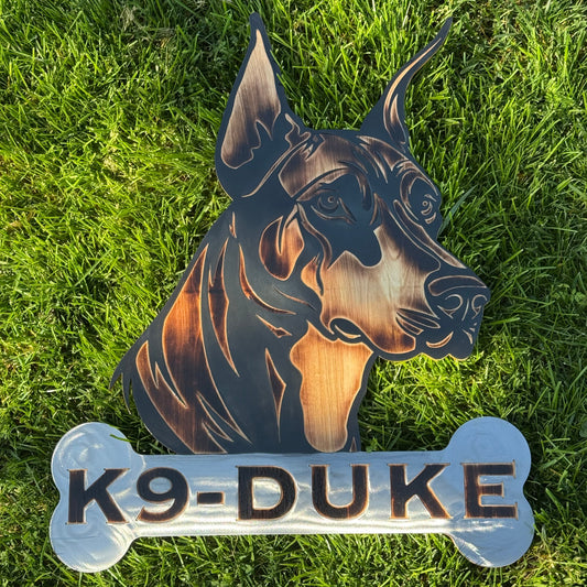 24" Custom Doberman Pincher Portrait